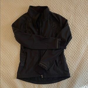 Lululemon Black Jacket. Phone pocket, keys pocket. Reflecting